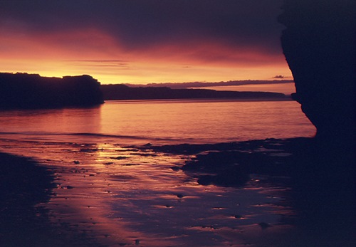 The Sea : Sunrise at Ladram Bay, Devon