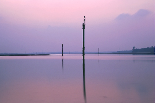 The Sea : Waymarkers in the mouth of Beaulieu river